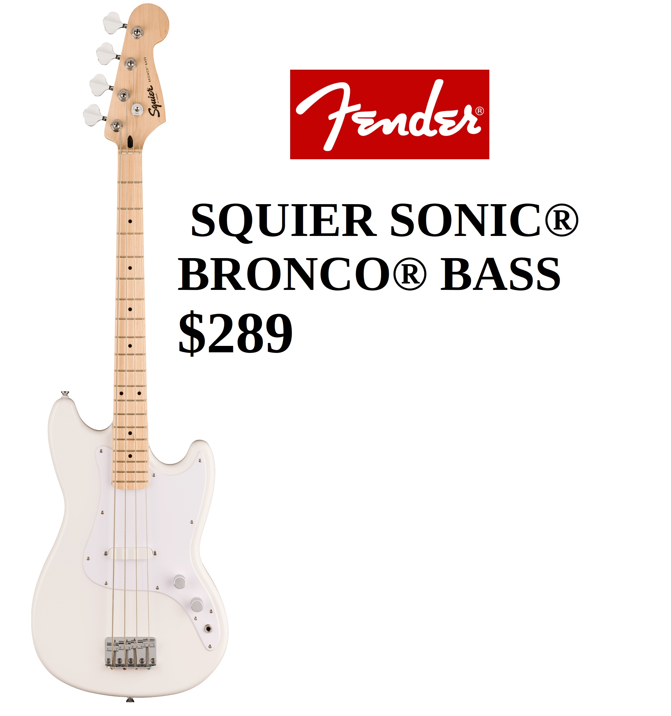 Squier Sonic® BRONCO® Bass Short Scale – Murphy's Music